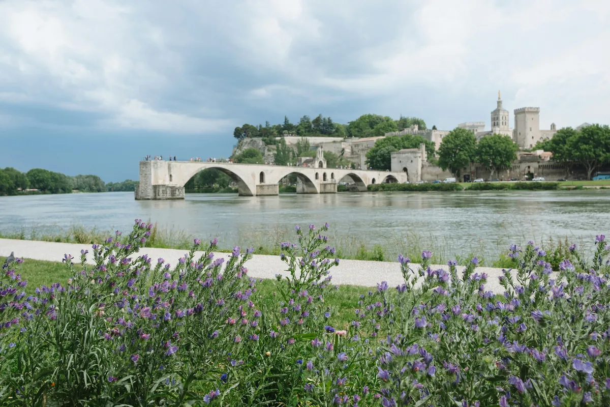 Avignon, Palais des Papes et Pont Saint-Bénézet en Vaucluse